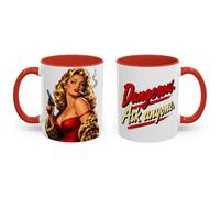 Ostrich Designs Dangerous. Ask Anyone Mug | Rude Funny, Novelty, Coffee Mug