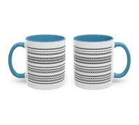 Ostrich Designs F*ck Off And Die Mug - Light Blue Handle & Inside | Glossy Ceramic, 11 oz (325 ml)