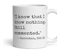 Ostrich Designs I Know that I Know Nothing. Still commented Mug | Funny, Novelty, Coffee Mug