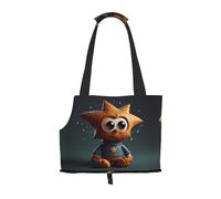 Ostrich Explosion Colored Hair Printed pet Shoulder Bag - Foldable Design, Small cat and Dog Travel Bag