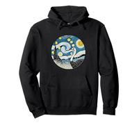 Ostrich Farm Farming Farmer - Van Gogh Starry Night Style Pullover Hoodie