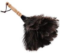 OSTRICH FEATHER DUSTER FLUFFY FEATHER DUSTER ANTI-STATIC DUSTER WOODEN HANDLE WITH HANGING ROPE SMALL HAND DUSTER FOR CLEANING WALL, PLANT, DESK & BLIND