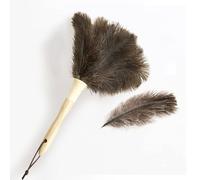 Ostrich Feather Duster, Thick Soft Feathers - Durable Ergonomic Wooden Handle - Easy Efficient Dusting