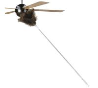 Ostrich Feather Duster With 125cm Extendable Handle Household Dust Removal Tool with Fluffy Natural Genuine Feathers for High Ceiling Light Window Blind Car Interior Dusting