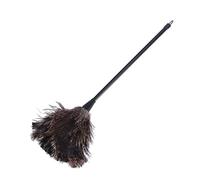 Ostrich Feather Duster with Long Handle for Cleaning, Computer Dust Removal, Soft Feathers for Delicate Surfaces, Home Office Car Use