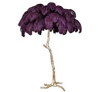 Ostrich Feather Floor Lamp - LED Living Room Decor with Foot Switch, Soft Touch Design for Stylish Home Lighting