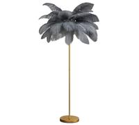 Ostrich Feather Floor LampModern Luxury Real Ostrich Feather Gold Floor Lamp Resin Nordic Standing Lamp Villa Repot Hotel Decor Lighting Romantic Princess Bedroom Bedside Floor Lamp Brown 160cm