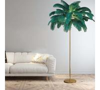 Ostrich Feather Lamp Floor - Modern Black Floor Lamp for Living Room and Bedroom Decor - Soft Feathers Standing Lamp, Size 160cm*50cm