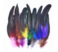 Ostrich Feathers Pheasant Chicken Turkey Peacock Feather Handicraft Accessories 8 ya cui 20 pcs [17 Yong Mao,100 pcs]