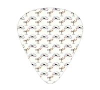 Ostrich Guitar Picks Picks 12 Pack with Thin Box,Colorful Cartoon Style Interpretation of Various Quirky Characters Pattern,Special Guitar Plectrums Gift Set for Guitarist