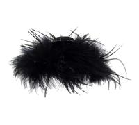 Ostrich Hair Clip, Black, Black Hairpiece, Artificial Animal Feathers, Hair Styling Claw Clips, Festival Use Large Artificial Ostrich Feathers Hairpin Clips