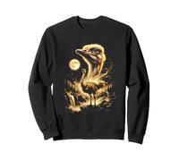 Ostrich Howling At The Moon Meme Sweatshirt