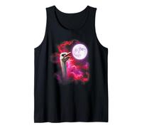 Ostrich Howling at The Moon Pink Purple Tank Top