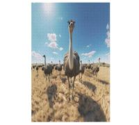 Ostrich Jigsaw Puzzles for Adults 1000 Pieces Puzzle Brain Teaser And Children Premium Quality Wooden 78×53cm