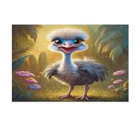 Ostrich Jigsaw Puzzles for Kids 1000 Pieces 3d Wooden Puzzle Decompression Game for Adults Women Girl Educational Game Toys (75×50cm)