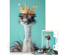 Ostrich King Jigsaw Puzzles1000 Pieces Mind Skill Toy Soothing Play Precision Cut Art Collection Piece (38x52cm)