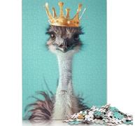 Ostrich King Puzzle for Adults 500 Pieces Wood Puzzles Home Educational Games DIY Toys 500pcs (52x38cm)