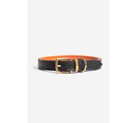 Ostrich Leather Dog Collar Lords & Labradors Black L