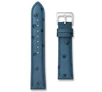 Ostrich Pattern Calf Leather Watch Strap | 18mm 20mm | Black Blue Red Tan | Natural Pattern | Gold & Silver Buckles | Exotic Luxury Vintage Band | Men & Ladies Watchstrap | Spring Bars & Tool Included
