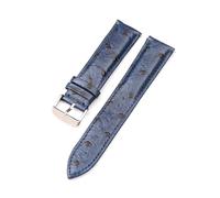 Ostrich Pattern Leather Watch Strap 18mm 20mm 22mm Watch Bracelets Quick Release Watchband,Blue,18mm
