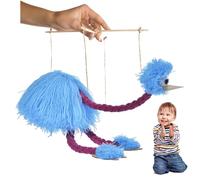 Ostrich Puppet - Plush 36 x 20 x 4 cm | Cute Interactive Thread Toy | Animal Puppet for Children's Birthday, Theater, Family Show and Creative Learning
