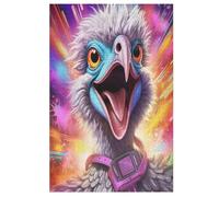 Ostrich Puzzles 1000 Pieces Wooden Jigsaw Puzzle for Adults Brain Exercise Challenge Game Gift for Kids Children Jigsaws 78×53cm