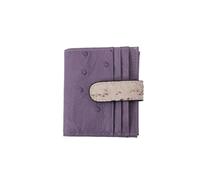 Ostrich Skin Front Pocket Wallets Compact Credit Cards Protection Case, Small Bifold Wallets Money Organizers (Purple)