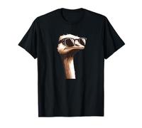 Ostrich Wearing Sunglasses - Funny Zoo Animal Farm Farming T-Shirt