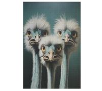 Ostrich Wooden Jigsaw Puzzles 1000 Pieces Family Activity Puzzle Educational Games for Adults And Kids Age 12 Years Up (78×53cm)