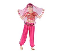 Ostume Kids Baby Boys Pyjama Sets Costume Dance Pants Girls Astronaut Fireman Greek Sequin Cowgirl Outfit Indian Ethnic Wear for Skirt Victorian School Girl Egyptian Alien,a-Hot Pink,6-7 Years