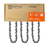 OSTUSE Full-Chisel 3-Pack S56 16 Inch Chainsaw Chain 3/8" LP Pitch, 0.050" Gauge, 56 Drive Links Fits for HUSQVARNA RY-OBI,SUN JOE, Echo, Greenworks Chainsaw and More- S56 (3 Chains)