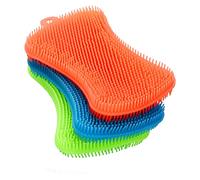 OstWony 3PCS Silicone Dish Sponges, Super Durable Food-Grade Silicone Sponges Kitchen Sponge, Multi-Purpose and Efficient Sponge Kitchen Gadgets, Especial Delicate Kitchen Sponge Brush