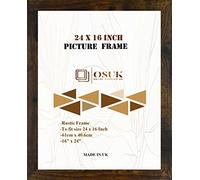 OSUK 24x16 Rustic Picture Frame - Photo Frame 16 x 24 Inch - 61 x 40.6cm Poster Frames With Clear Perspex Front & Wall Mounting Hooks - Rustic 24" x 16" Photo Frame