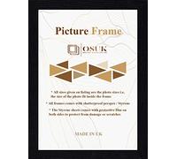 OSUK 24x30 cm Frame Black Photo Frame with Clear Perspex Front & Wall Mounting to Hang Portrait or Landscape (Black, 24cm x 30cm)