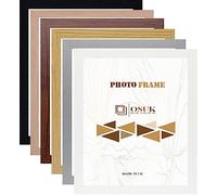 OSUK 36x24 Inch Photo Frame - Flat Design Silver 24" x 36" Picture Frame with Safe Perspex Front & Wall Hanging Hooks/Tabletop Handmade Frame