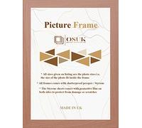 OSUK 60x50 cm Frame Beech Photo Frame with Clear Perspex Front & Wall Mounting to Hang Portrait or Landscape (Beech, 50cm x 60cm)