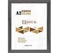 OSUK A2 Frame Grey In Size 42 x 59.4 cm Poster Frame - A2 Photo Frames with Clear Perspex Front & Wall Mounting to Hang Portrait or Landscape - Large A2 Picture Frame