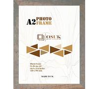 OSUK A2 Frame Rustic Silver In Size 42 x 59.4 cm Poster Frame - A2 Picture Frames with Clear Perspex Front & Wall Mounting to Hang Portrait or Landscape - Large A2 photo Frame