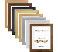 OSUK A4 Gold Picture Frame - Antique Style 8.3 x 11.7 inches Poster Frame In Multiple Sizes & Colours With Safe Perspex Front & Wall Mounting Hooks - Gold A4 (21.0 x 29.7 cm) Photo Frame
