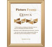 OSUK Antique Style A4 Frame Gold Photo Frame with Clear Perspex Front & Wall Mounting to Hang Portrait or Landscape (Gold, A4 (11.69x8.27 Inch))