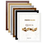 OSUK Black 40x50 cm Photo Frame - Plain Flat Style with Clear Perspex Front & Wall Hanging Hooks