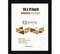OSUK Black Photo Frame 35.6 x 27.9cm Large Photo Frame 14 x 11 Inch Picture Frames With Clear Perspex Front & Wall Mounting Black 11" x 14" Frame (Black)