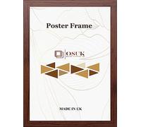 OSUK Dark Oak 6x4 Inch Size Photo Frame - Plain Flat Style Black 4" x 6" Picture Frame with Clear Perspex Front Tabletop And Wall Picture Frame With Hanging Hooks (6" x 4" (15.24 x 10.16cm))