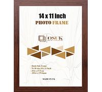 OSUK Dark Oak Photo Frame 35.6 x 27.9cm Large Photo Frame 14 x 11 Inch Picture Frames With Clear Perspex Front & Wall Mounting Black 11" x 14" Frame (Dark Oak)