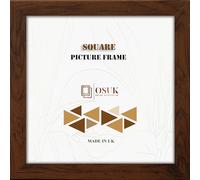 OSUK Modern 7x7 Inch Square Photo Frame Dark Oak - Picture Frames With Safe Perspex Front & Wall Hanging Hooks - Wood Effect 7x7" (17.8 x 17.8cm) Dark Oak Square Frame