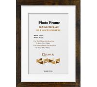 OSUK Rustic 70x50 cm Frame With 60x40 cm White Mount - Modern Photo Frames With Clear Perspex Front & Wall Mounting Poster Frame - 70 x 50cm Frames With 60 x 40cm Mounts