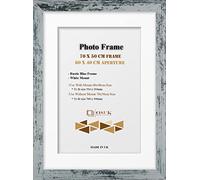 OSUK Rustic Blue 70x50 cm Frame With 60x40 cm White Mount - Modern Photo Frames With Clear Perspex Front & Wall Mounting Poster Frame - 70 x 50cm Frames With 60 x 40cm Mounts