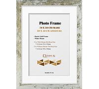 OSUK Rustic Gold 70x50 cm Frame With 60x40 cm White Mount - Modern Photo Frames With Clear Perspex Front & Wall Mounting Poster Frame - 70 x 50cm Frames With 60 x 40cm Mounts