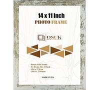 OSUK Rustic Gold Photo Frame 35.6 x 27.9cm Large Photo Frame 14 x 11 Inch Picture Frames With Clear Perspex Front & Wall Mounting Black 11" x 14" Frame (Rustic Gold)