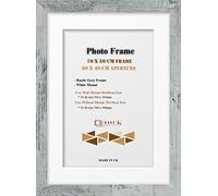 OSUK Rustic Grey 70x50 cm Frame With 60x40 cm White Mount - Modern Photo Frames With Clear Perspex Front & Wall Mounting Poster Frame - 70 x 50cm Frames With 60 x 40cm Mounts
